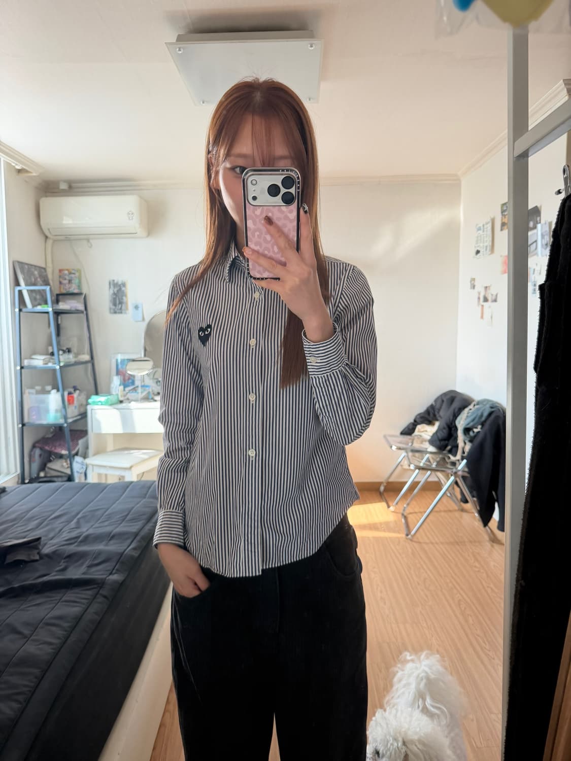 [정품]꼼데가르송 PLAY 스트라이프 셔츠 S 상품이미지1