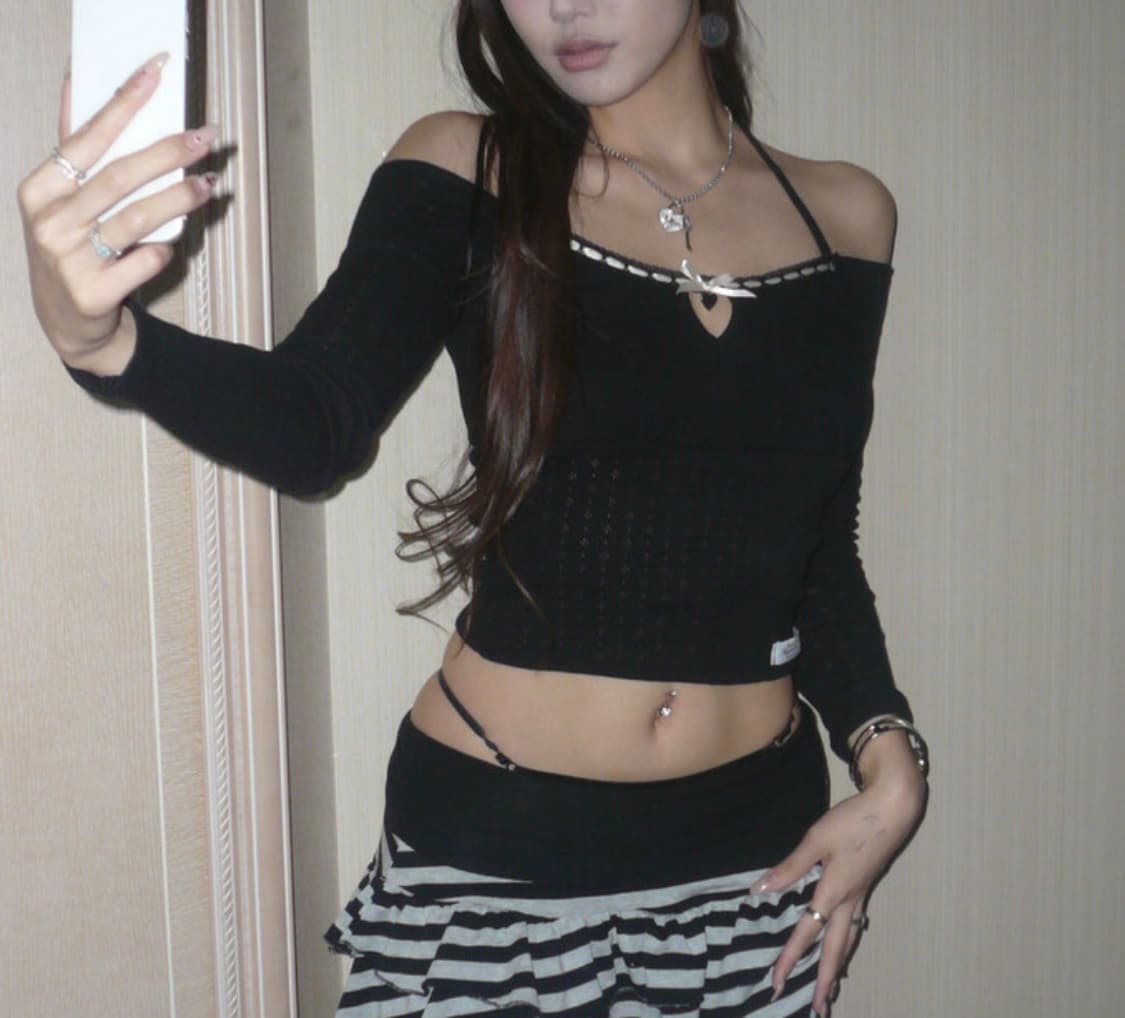Feline ribbon top 상품이미지1