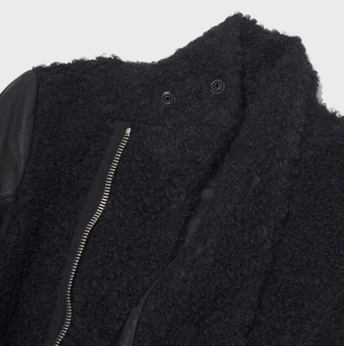 모헤어 가죽소매 coat 상품이미지4
