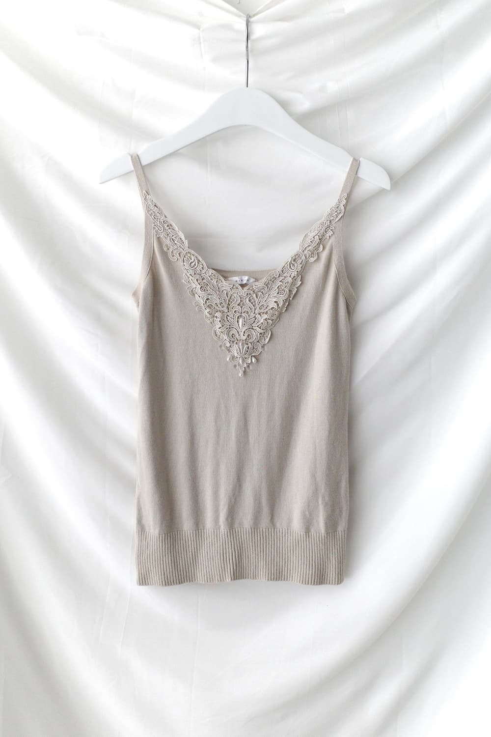 lace beads knit sleeveless 상품이미지4