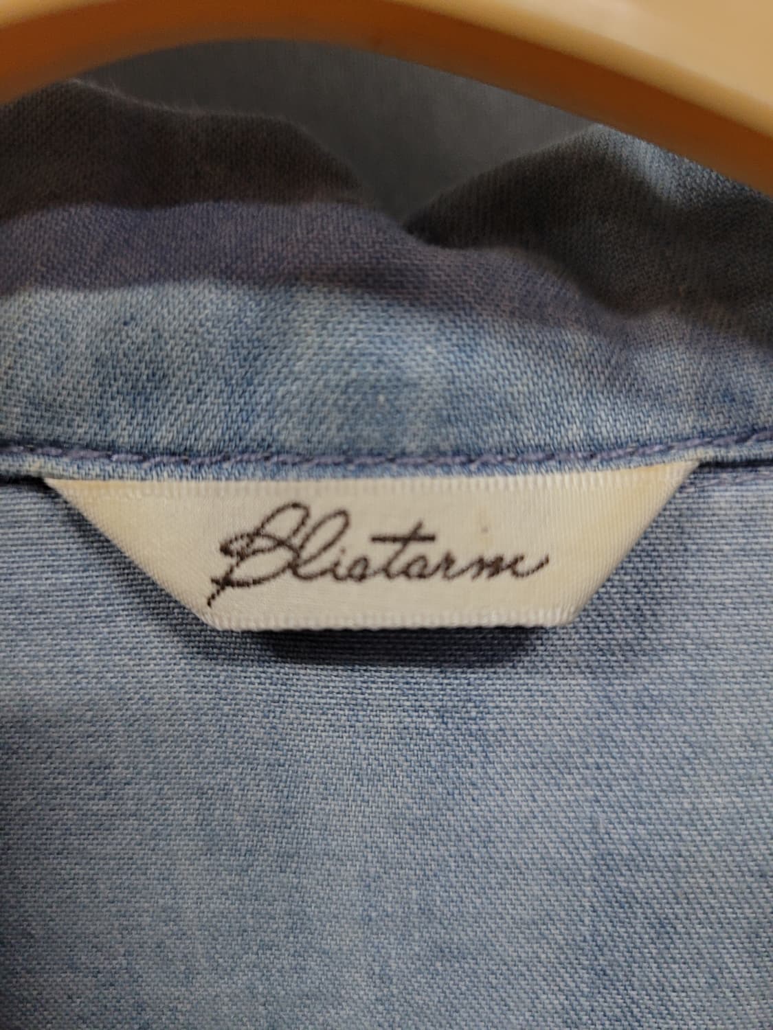 Blistarm 타이거 자수 오버핏 빈티지 데님 셔츠 상품이미지4