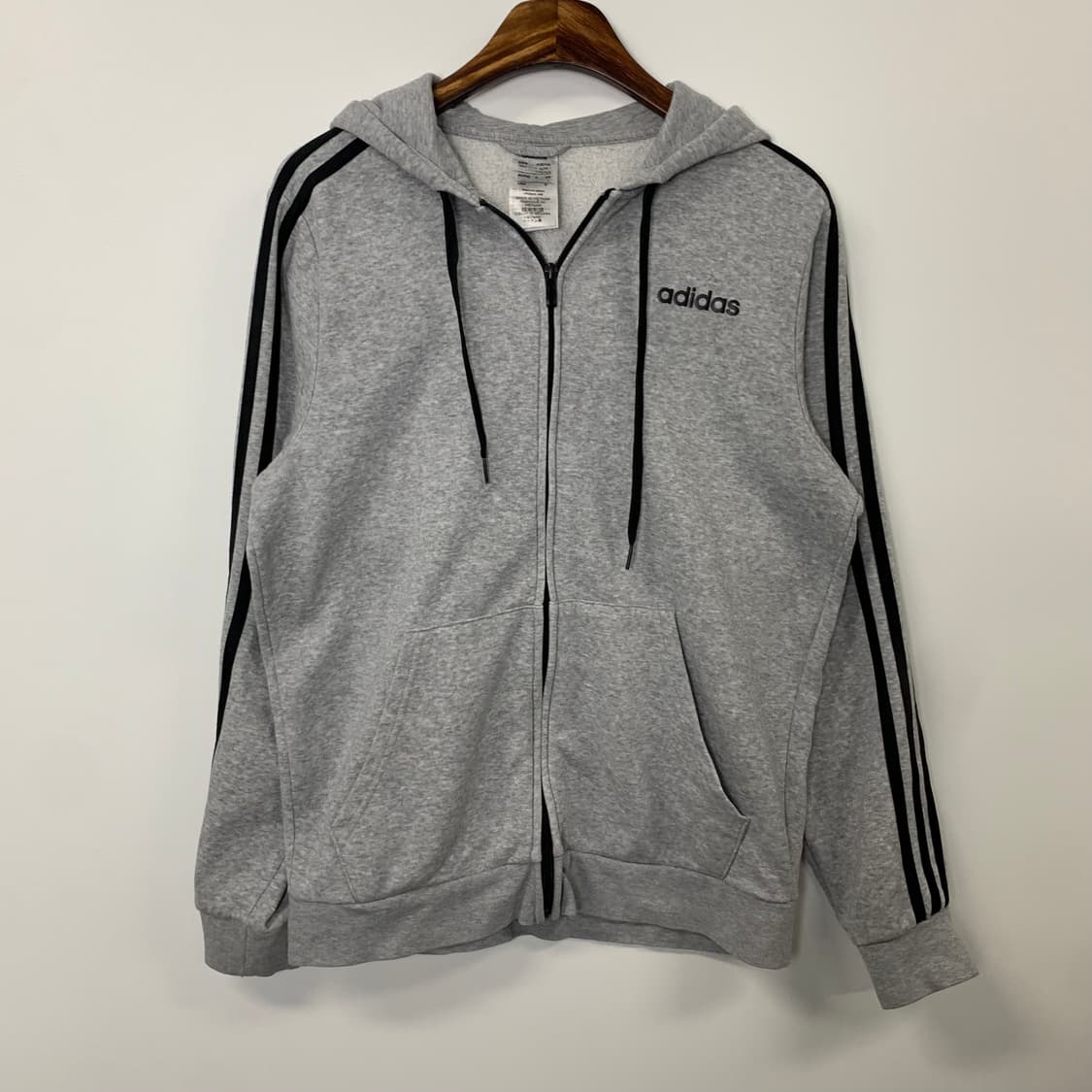 아디다스 사이드라인 그레이 후드집업 상품이미지2