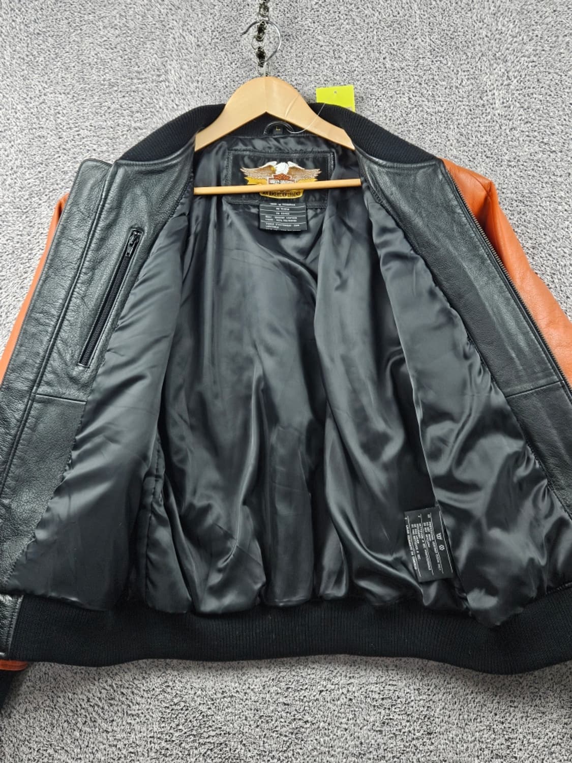 할리데이비슨 모터사이클 배색 봄버 가죽 자켓 ( L ) / 11108 상품이미지9