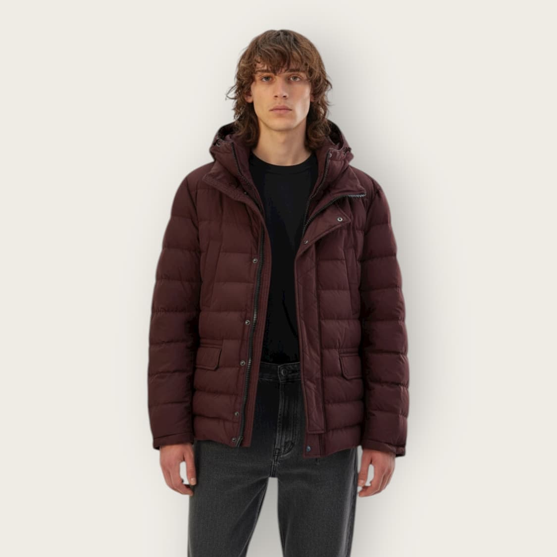 50/ 에르노 이중레이어 구스다운 후디드 패딩점퍼 상품이미지1