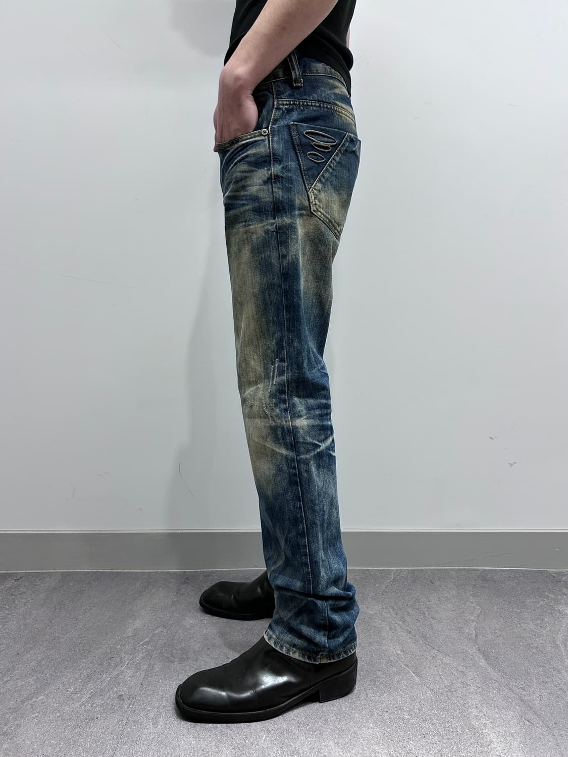 하드 워시드 데님 팬츠 상품이미지3