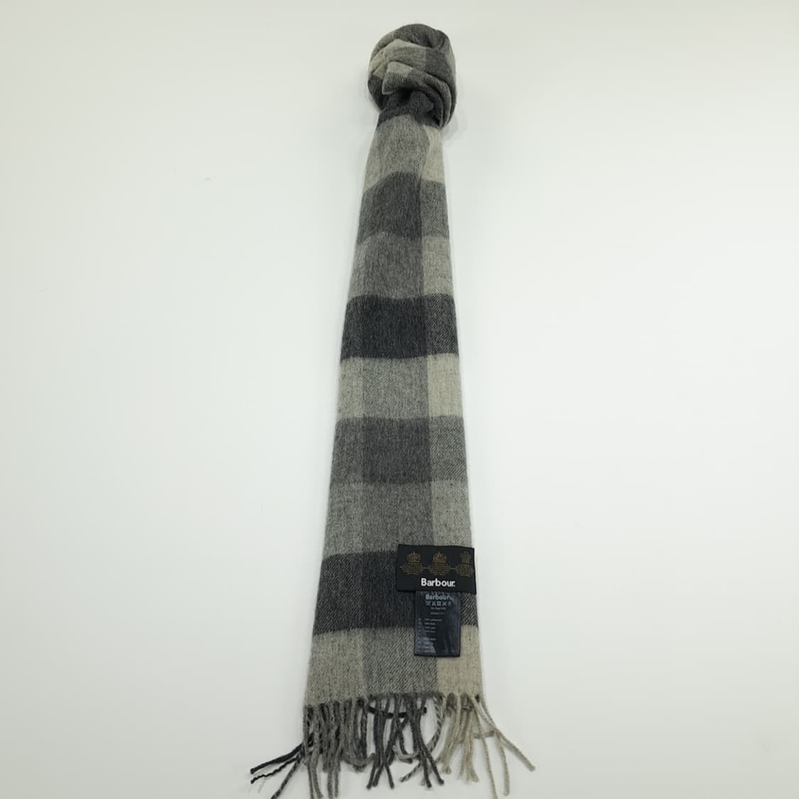 MX228 바버 그레이 버팔로체크 램스울 목도리 머플러 상품이미지3