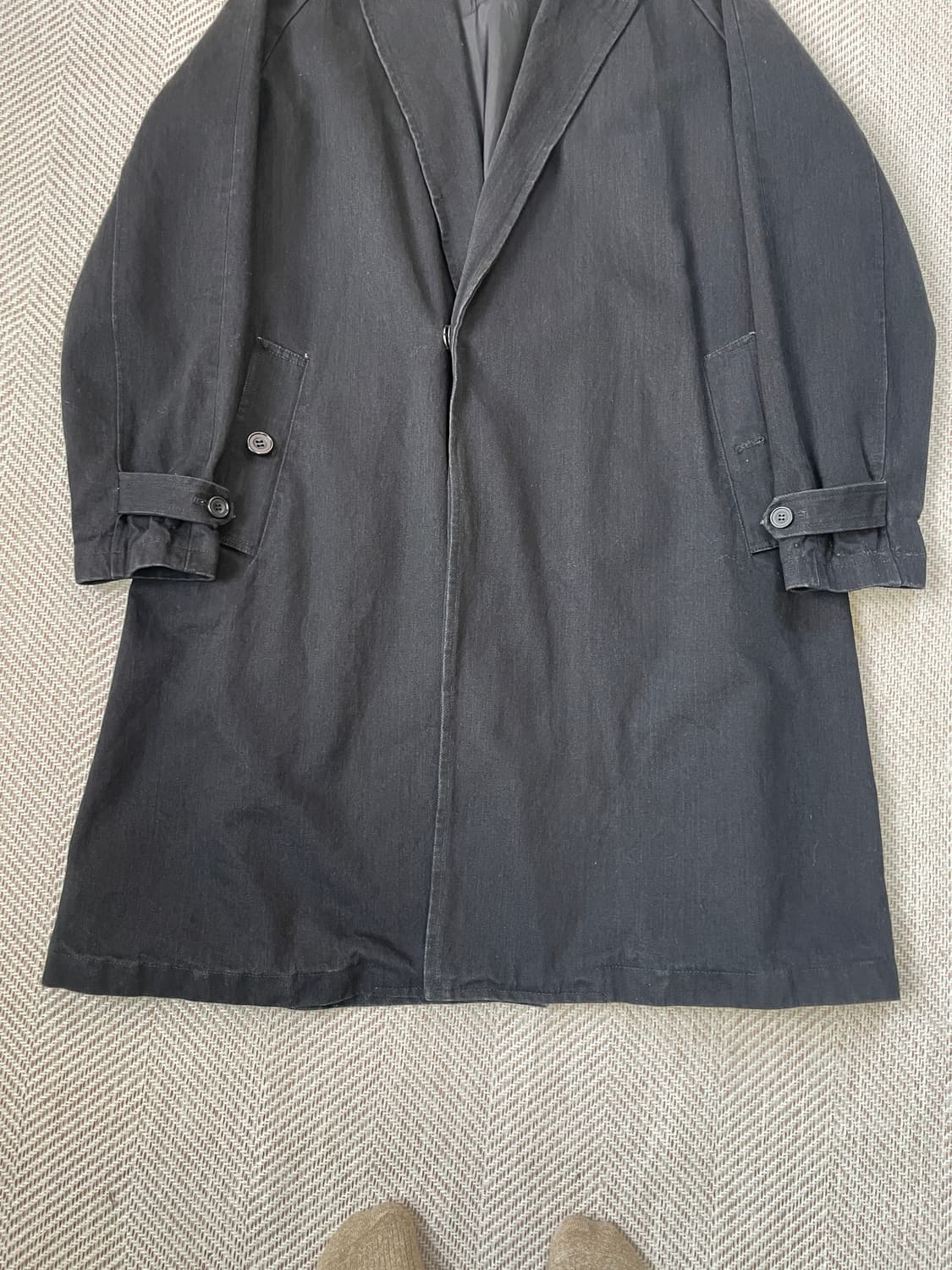 WYM 롱 싱글 벨티드 데님 코트 J03304 상품이미지2