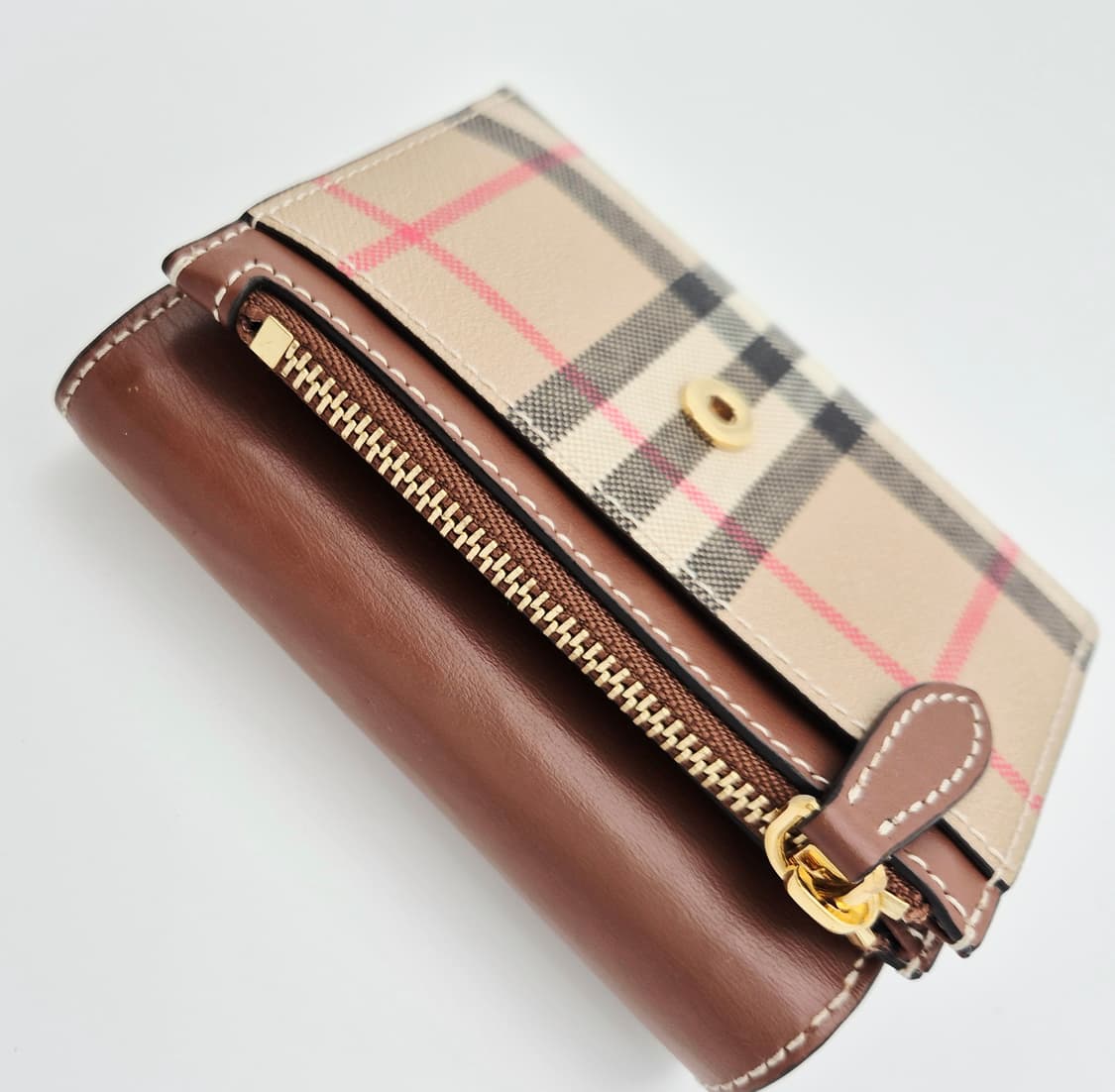 버버리 체크 패턴 3단지갑 상품이미지8