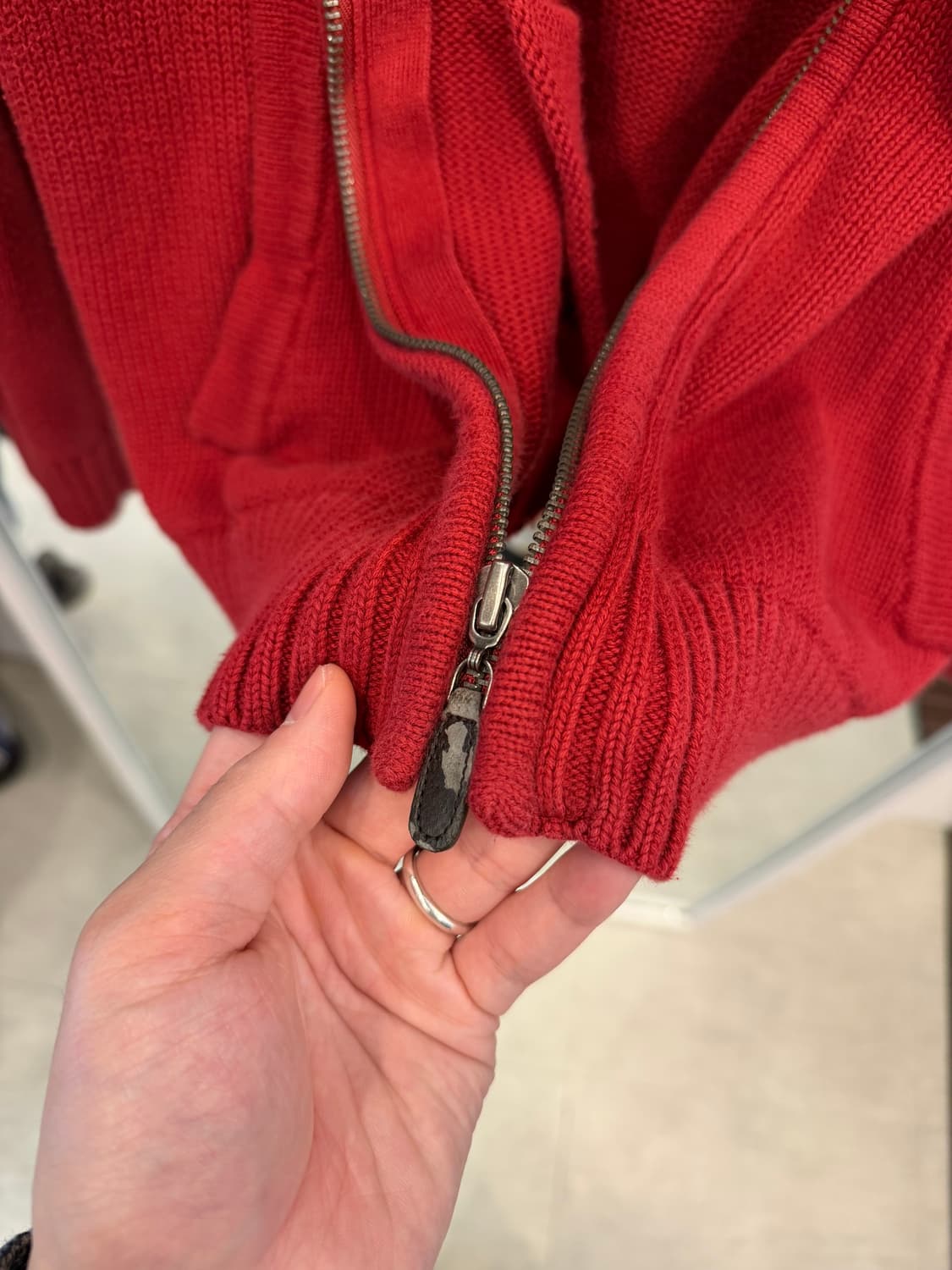 00s L.L.Bean 엘엘빈 코튼 니트 집업 상품이미지4