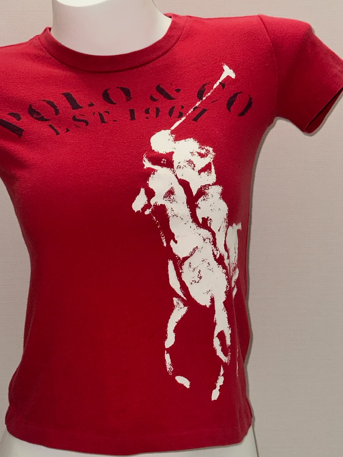 폴로 빅포니 레드 크롭티 상품이미지2