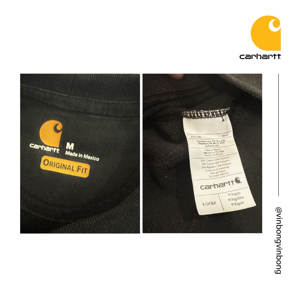 칼하트 K124 오버핏 맨투맨 상품이미지4