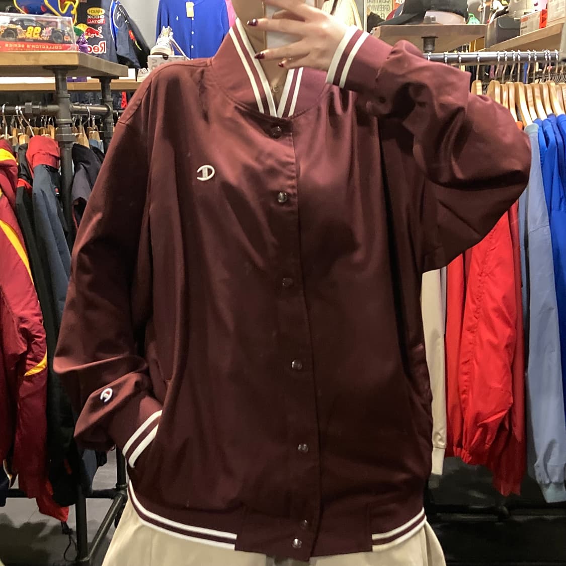 [IM] 챔피온 버건디 오버핏 블루종 자켓 상품이미지4