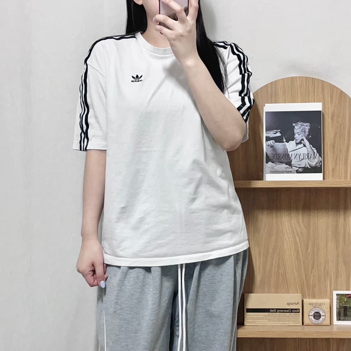 [정품] 아디다스 화이트 삼선 반팔티 [ XS ] 상품이미지2