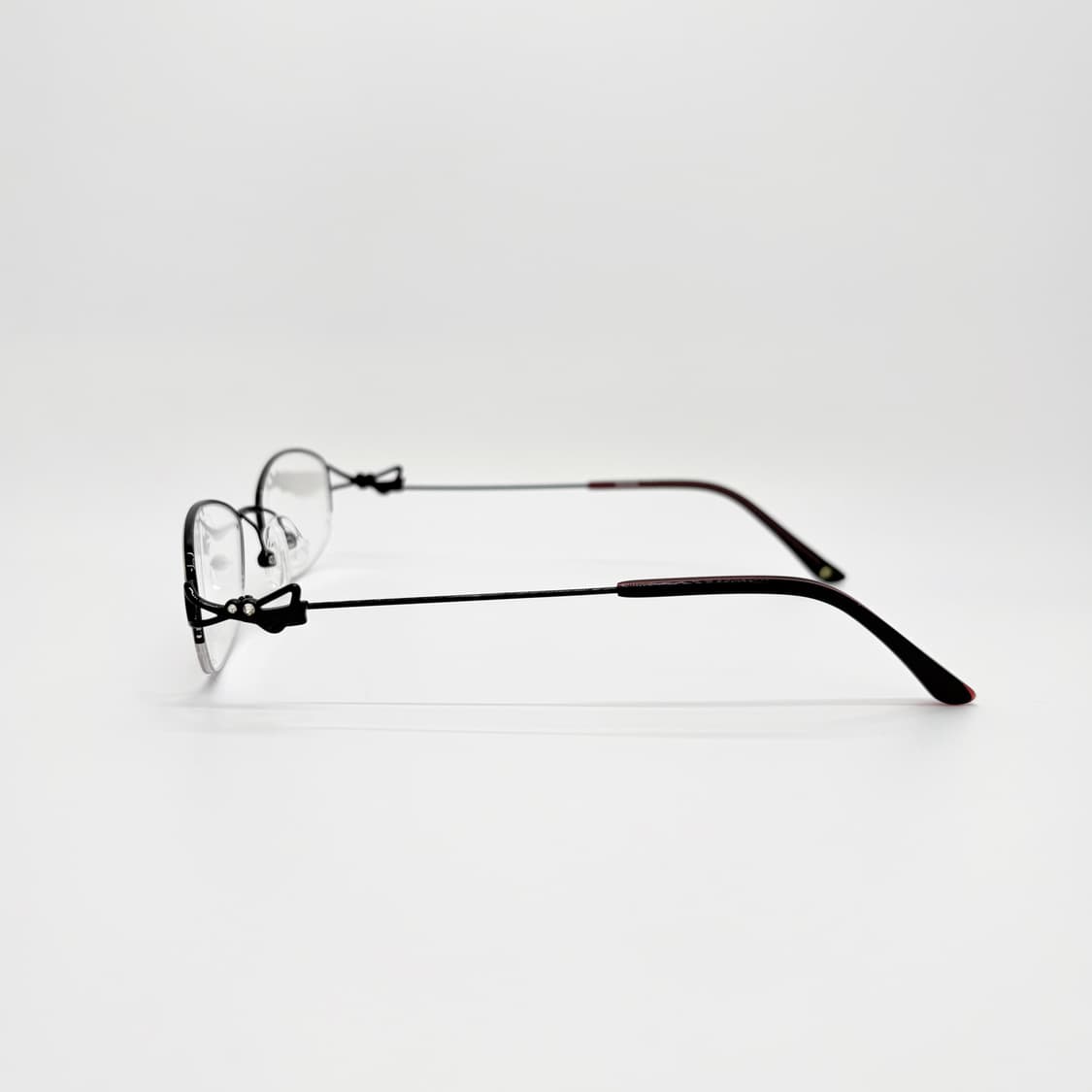 ZIESEL 큐빅 블랙 사각 반무테 상품이미지4