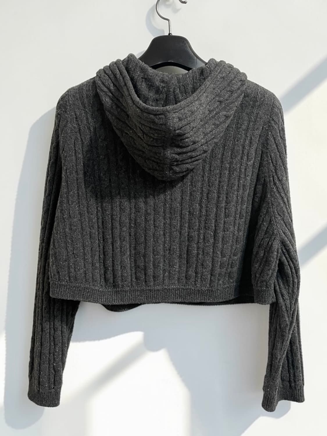 타임 케이블 니트 후드 집업 상품이미지6