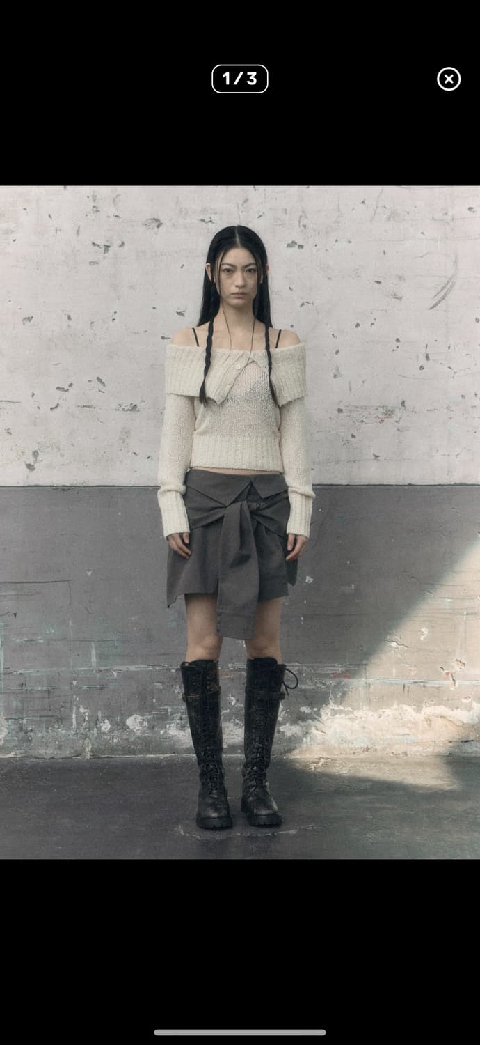 보헤미안서울 리브드 오프숄더 아이보리 상품이미지1