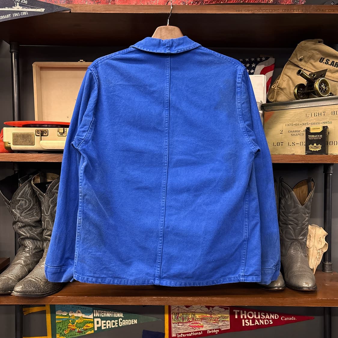 70~80s 스퀘어 엠브로이드 프렌치워크자켓 프랑스생산 N1298 상품이미지2