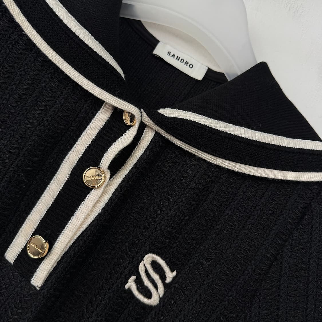 산드로 세일러 칼라 니트 원피스 상품이미지3