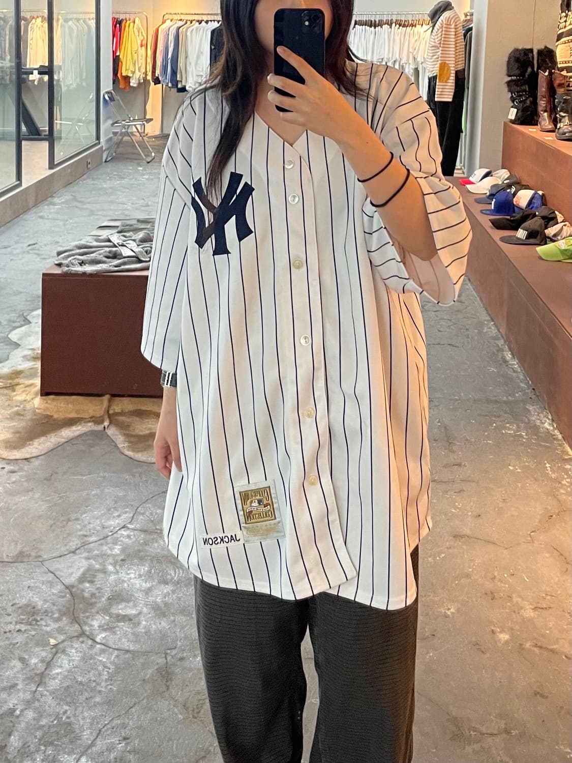 MLB 마제스틱 뉴욕 양키스 레지 잭슨 유니폼 반팔 져지 H555 상품이미지1