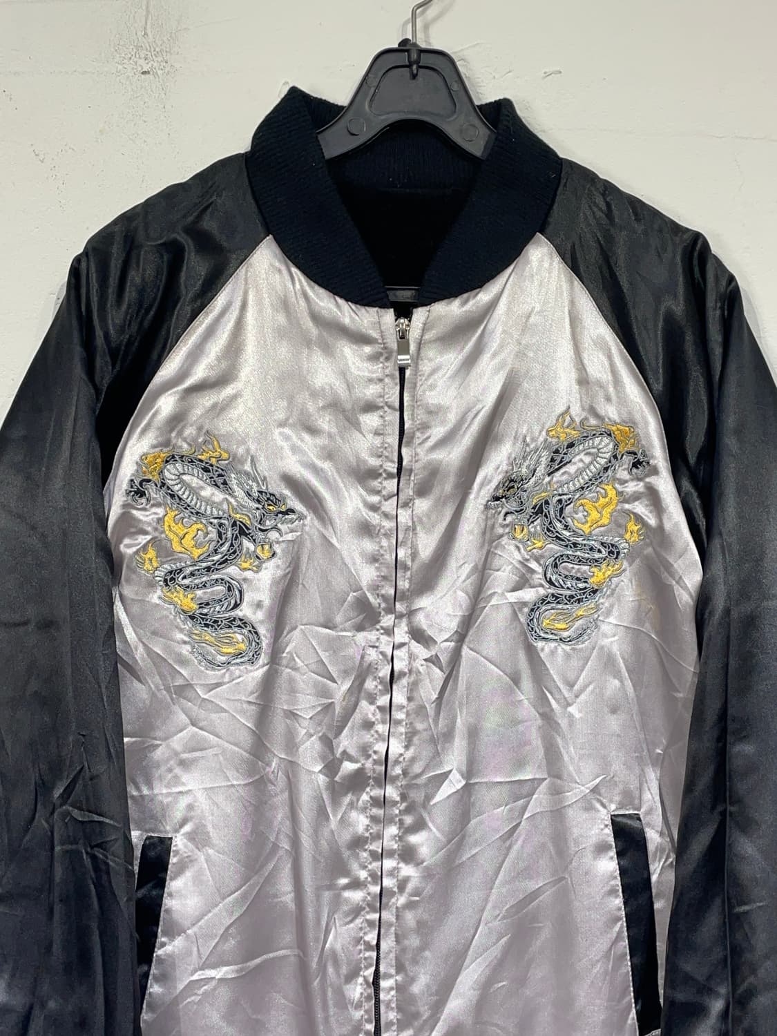 일본빈티지 십자가 용 자수 스키잔 오리엔탈 스카쟌 상품이미지6