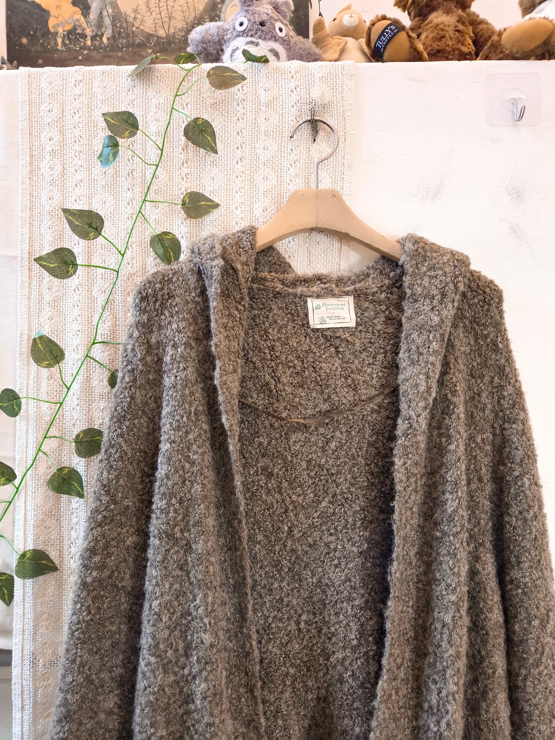 부클 후드 가디건 상품이미지2