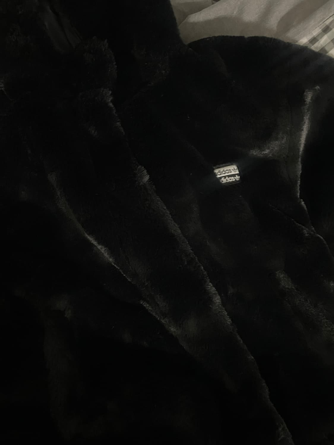 아디다스 퍼 후드 자켓 xs 상품이미지3