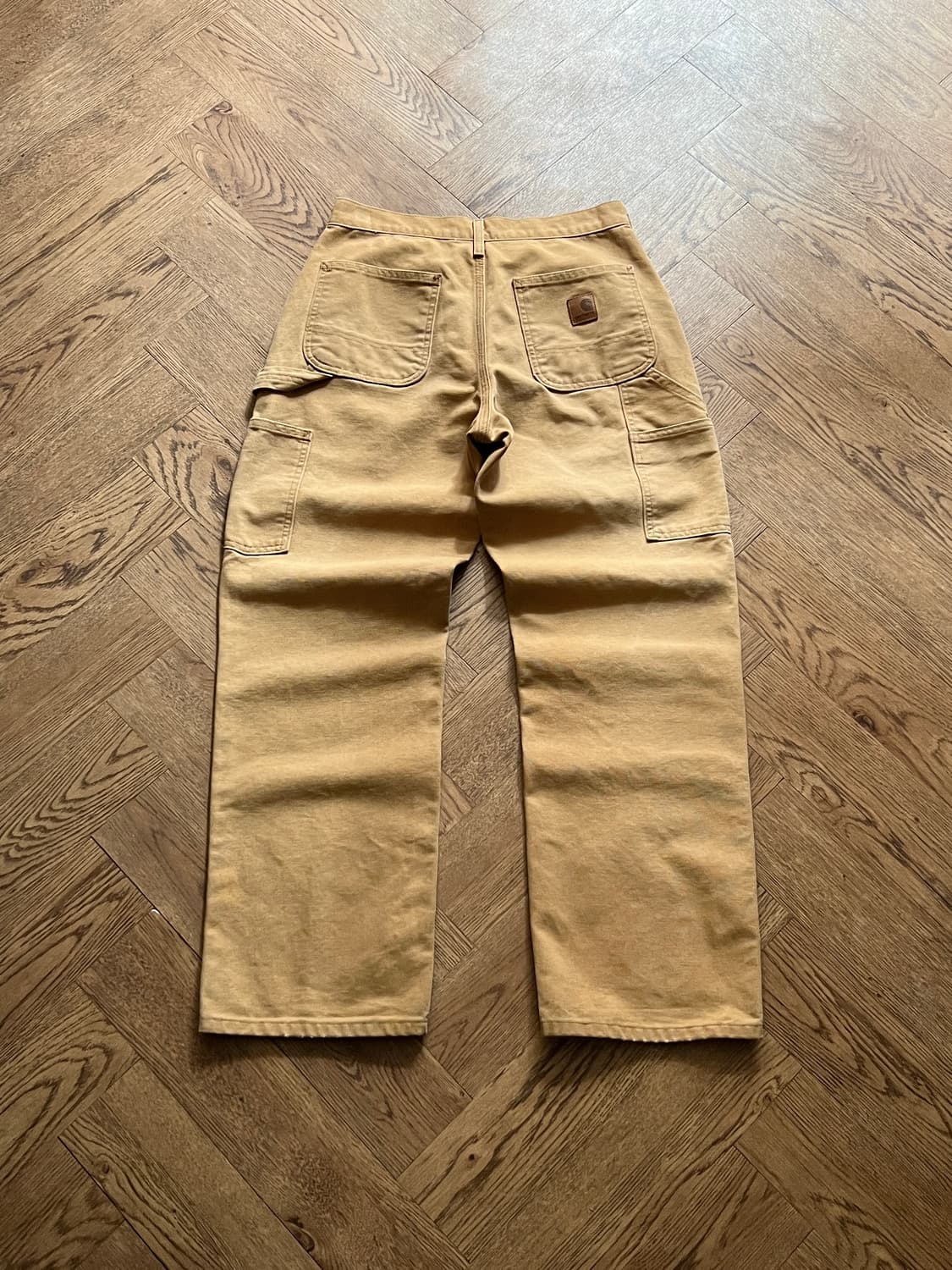 [29]칼하트 USA 덩가리핏 더티워싱 브라운 싱글니 카펜터 워크 팬츠 상품이미지1