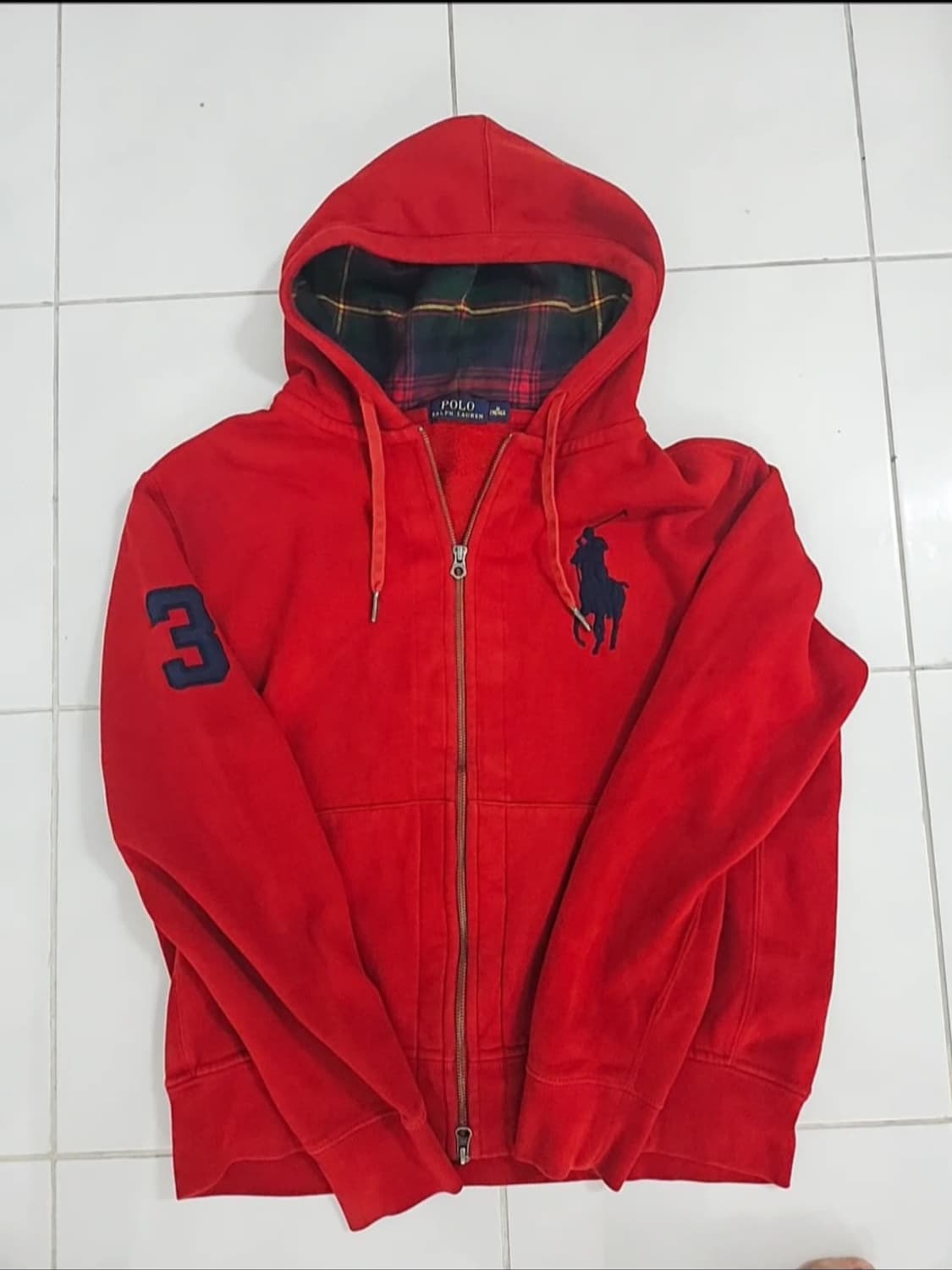 폴로 빅포니 레드 후드집업 상품이미지1