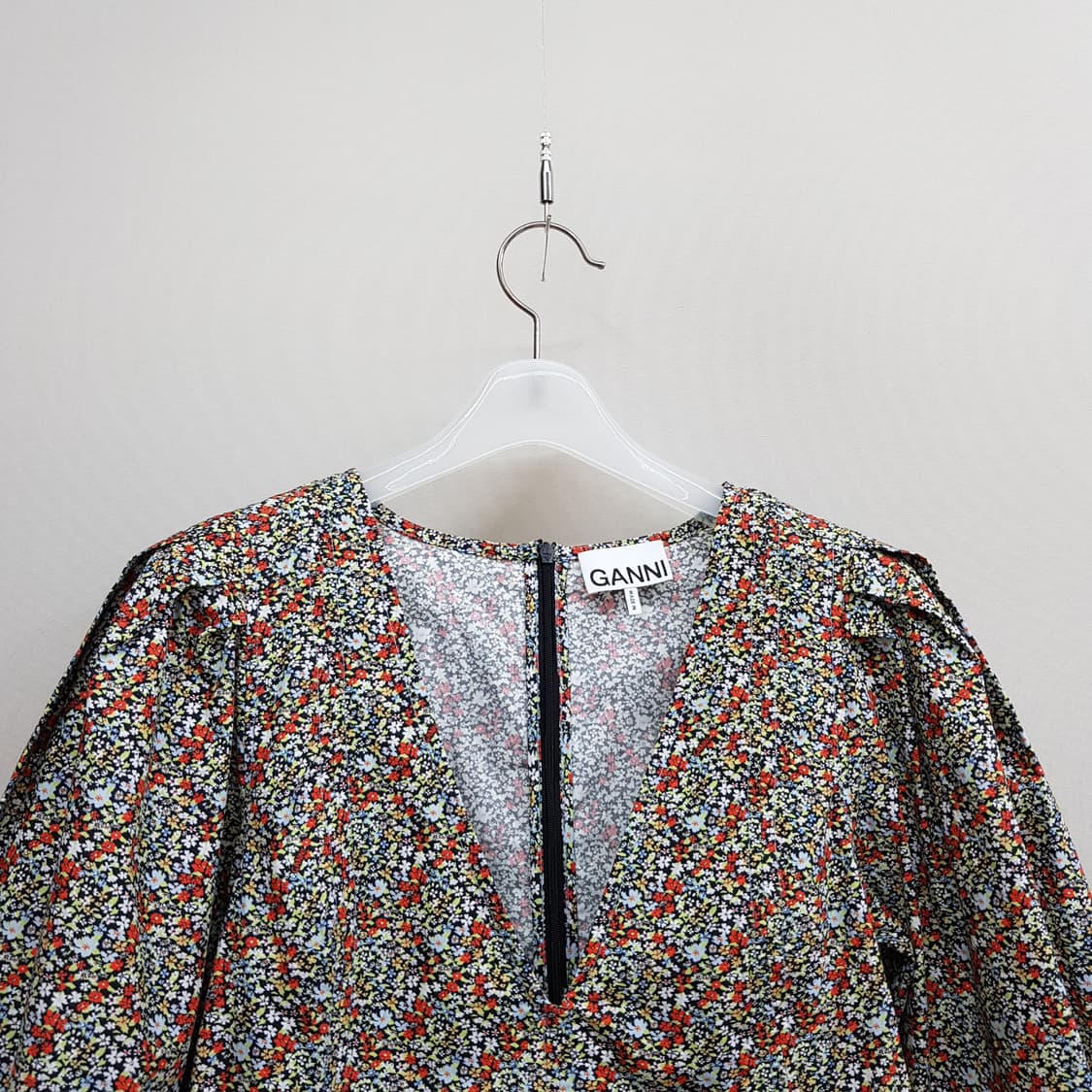 가니 2021 플로럴 패턴 미디 드레스 34사이즈 상품이미지3