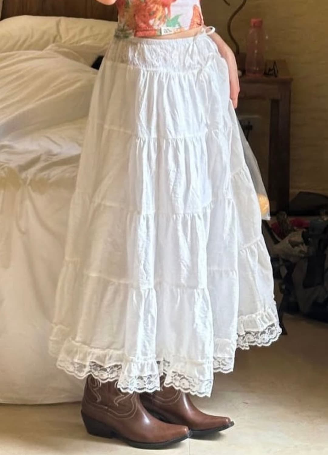 루루서울 롱스커트 화이트 상품이미지1