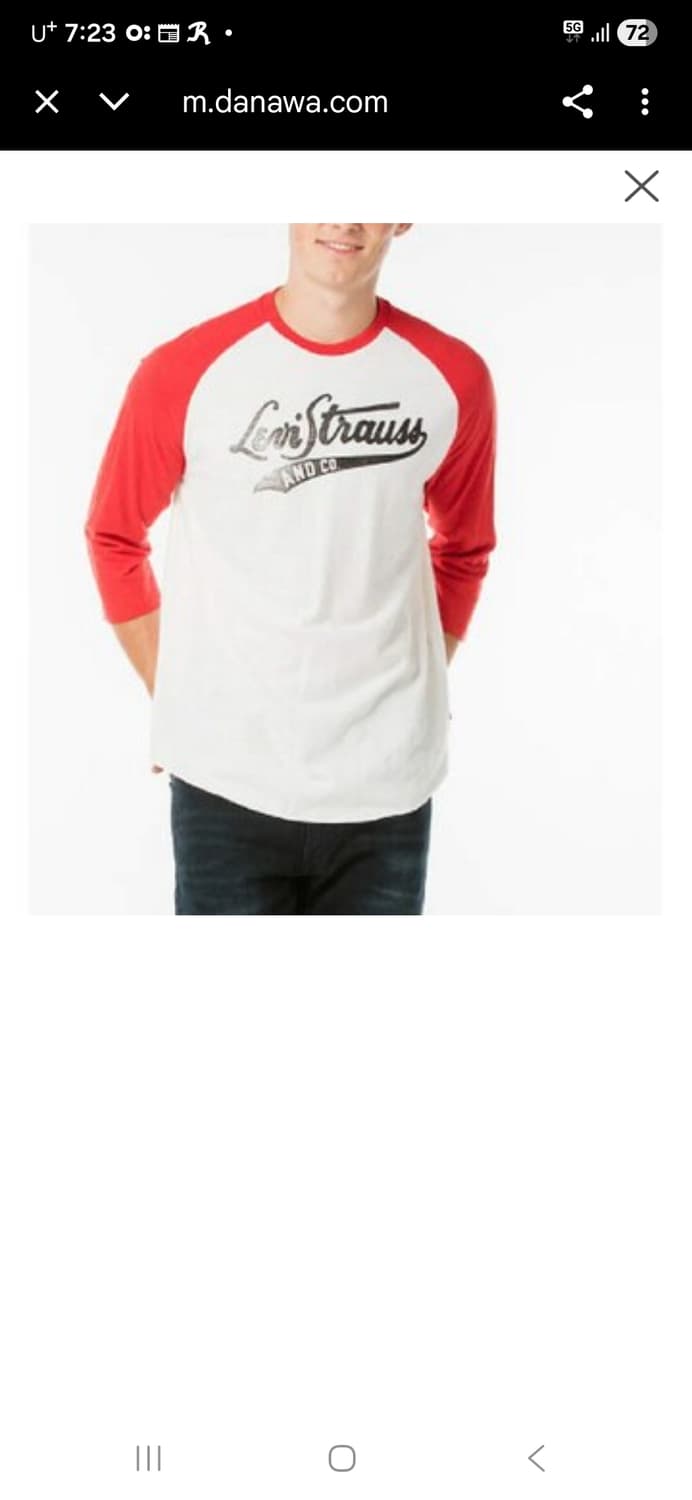 리바이스 7부 소매 래글런 티셔츠 상품이미지2