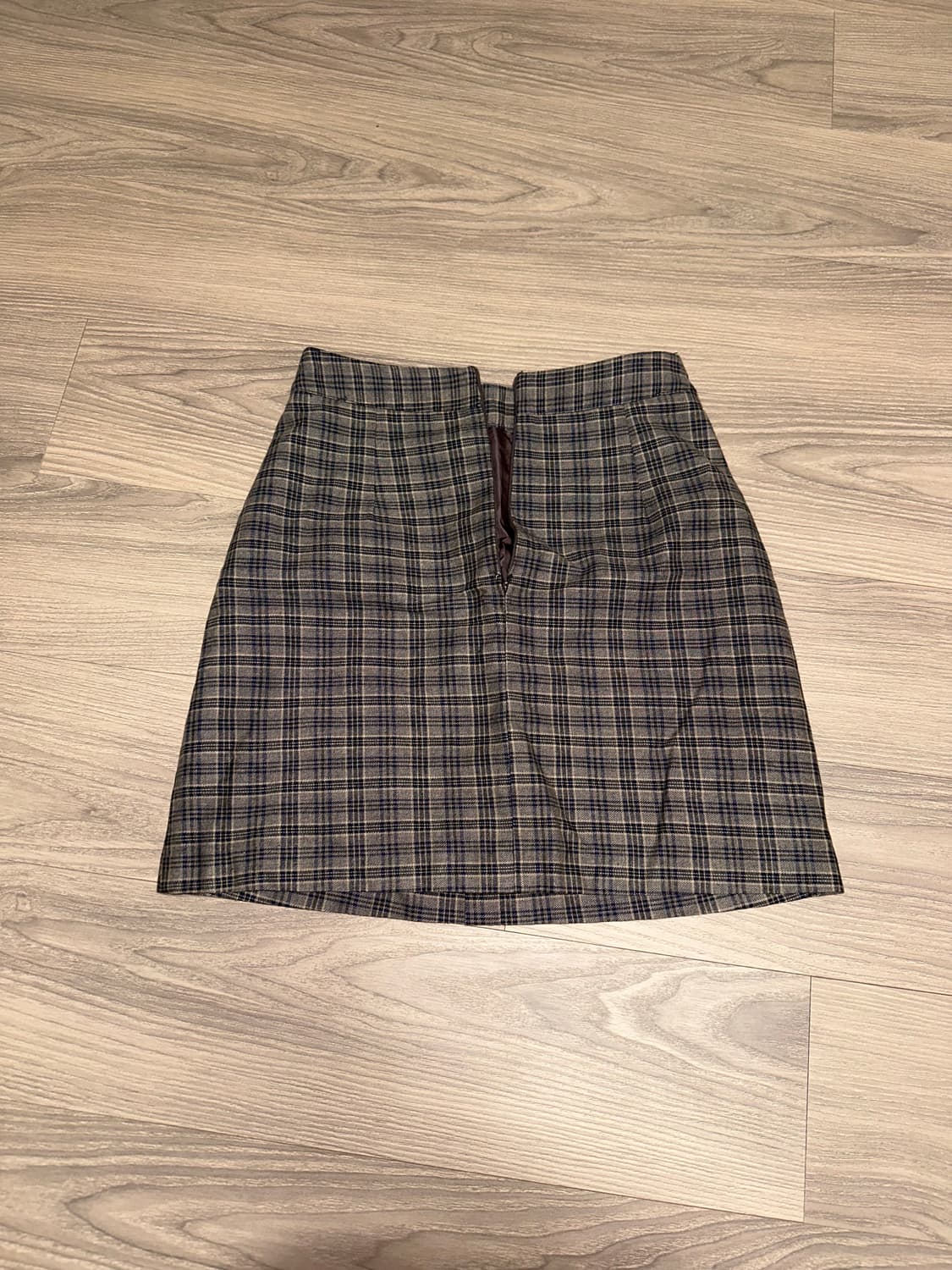 투피스 브라운체크 세트 미니스커트와 탑 상품이미지4