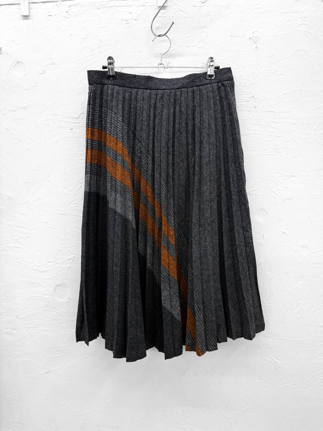 JPN 라인 플리츠 울 스커트 상품이미지1