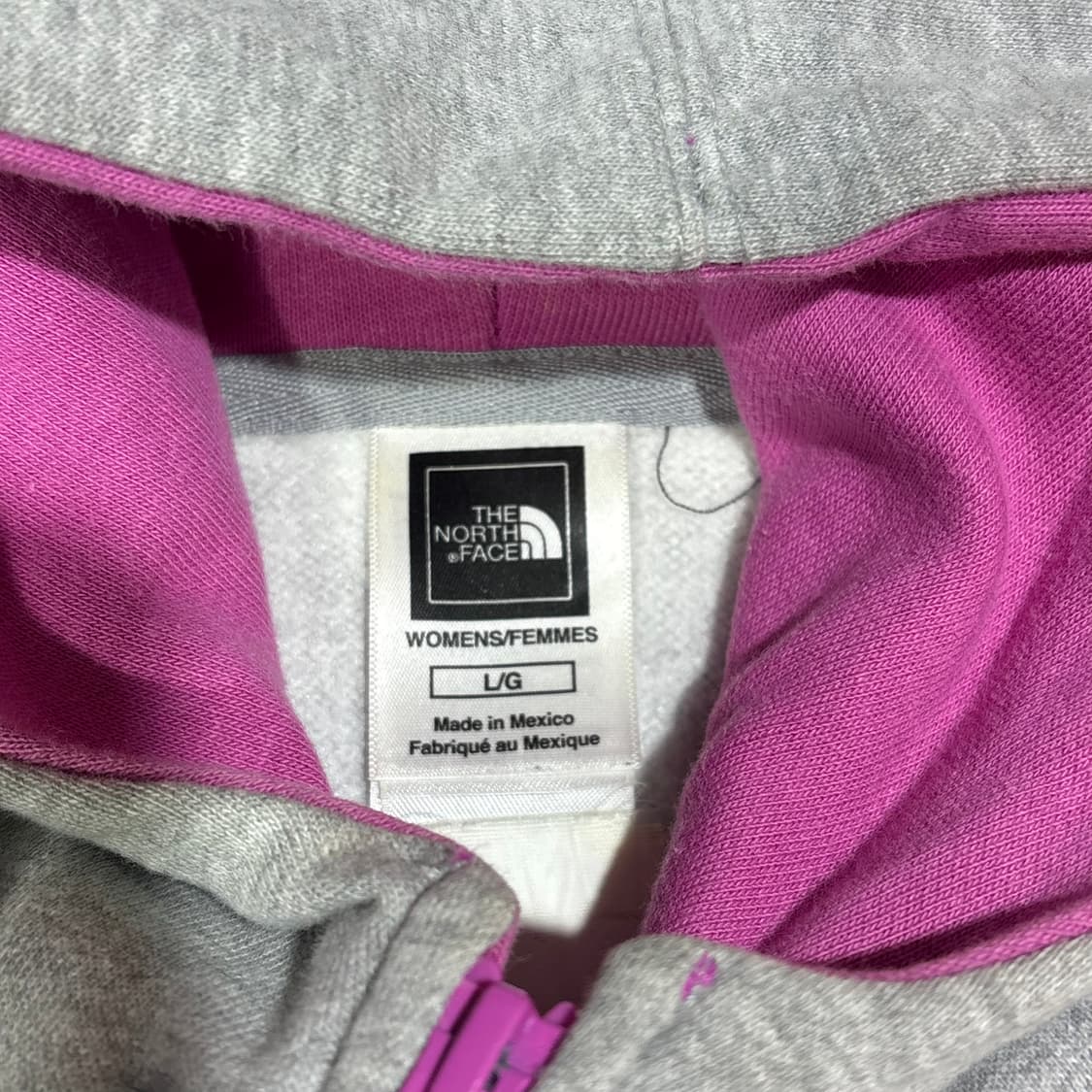 노스페이스 그레이 로고 후드 집업 상품이미지4