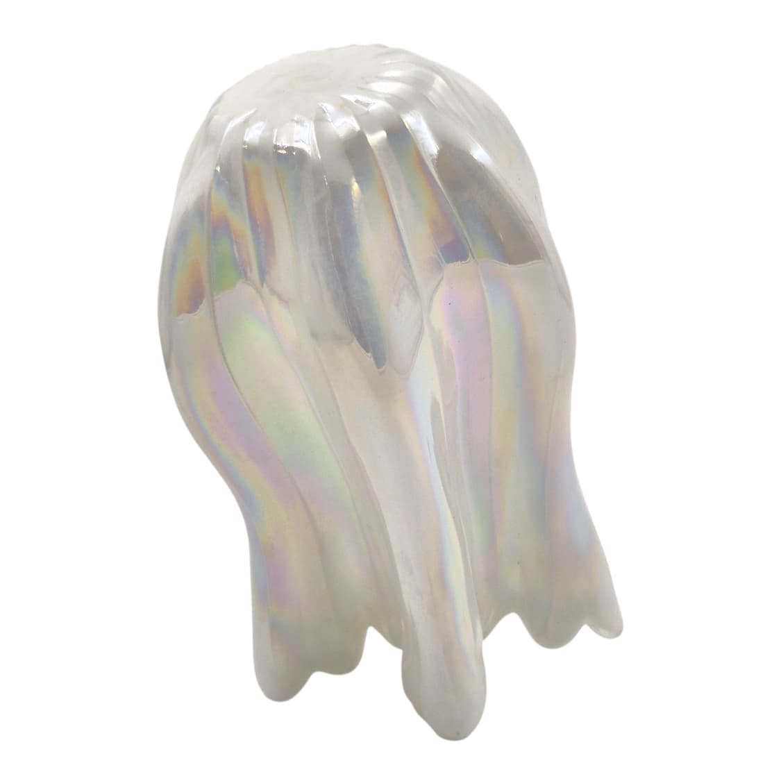 80s 쿠라타 아트글라스 진주 오로라 산호 꽃병 상품이미지4