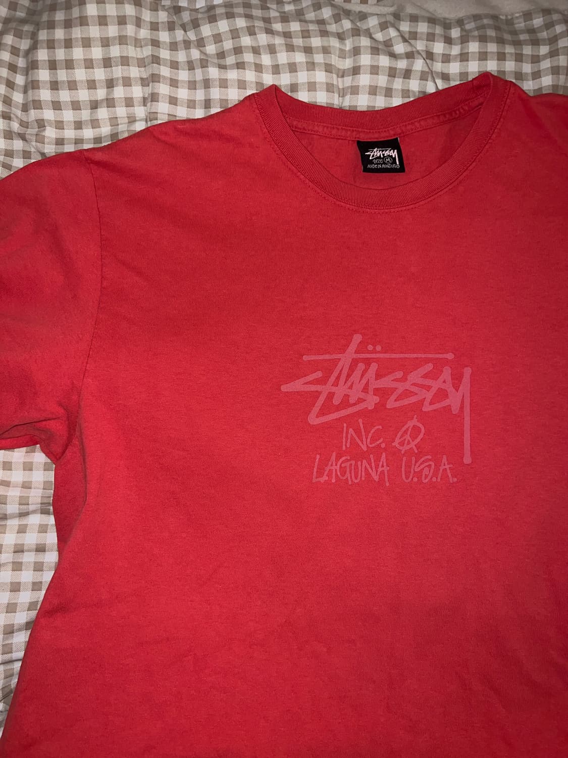 스투시 라구나 USA 피그먼트 다이드 티셔츠 구아바 상품이미지3