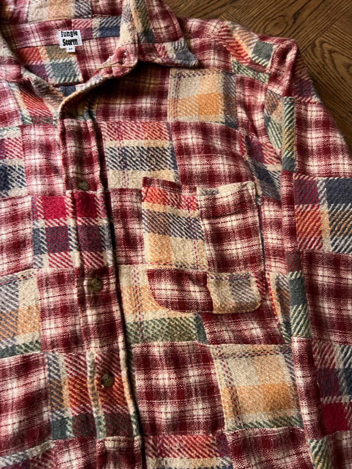 [M]Jungle Storm 정글스톰 패치워크 플란넬 셔츠 상품이미지3