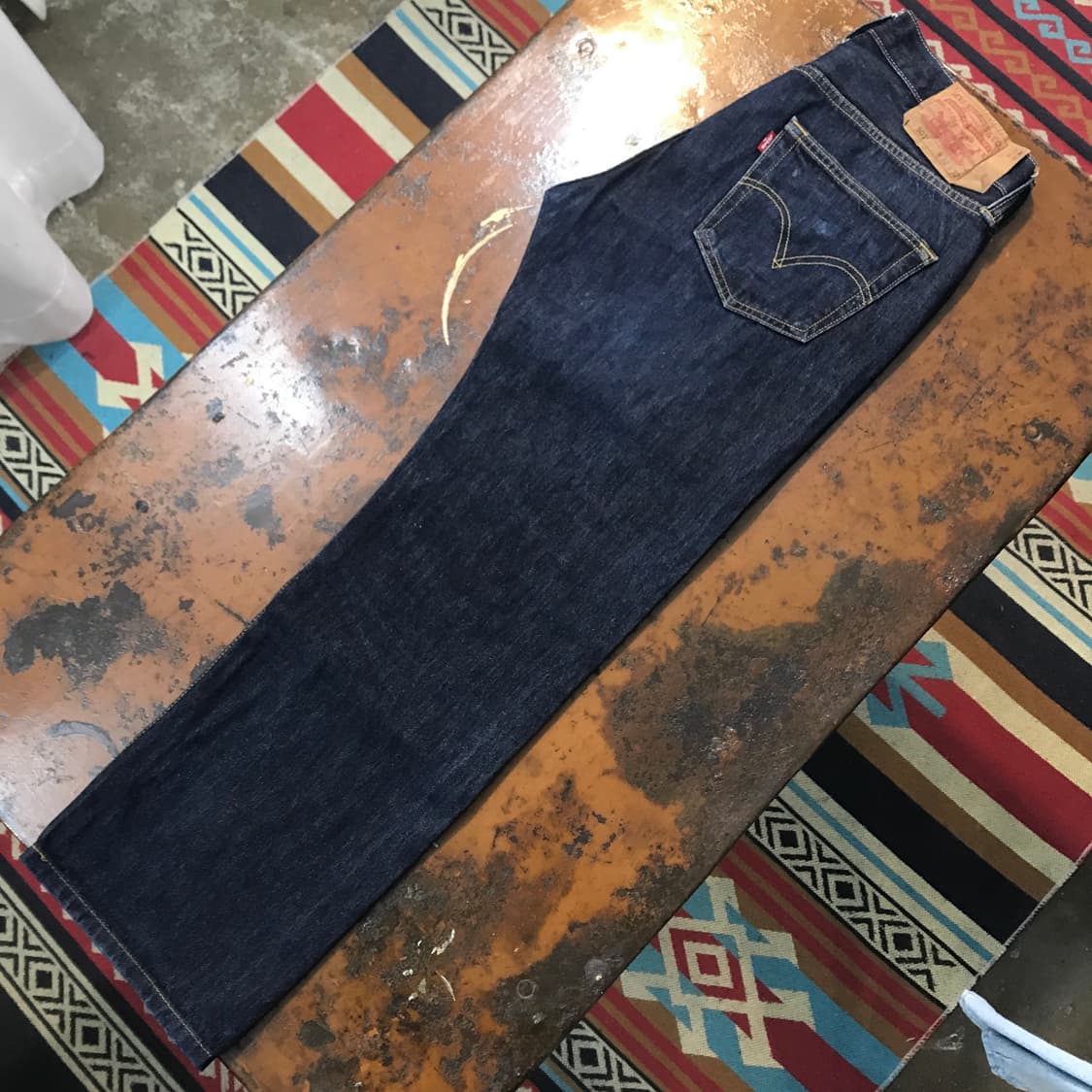 리바이스 501 진청 인디고 데님 팬츠 허리 31 32 사이즈 상품이미지3