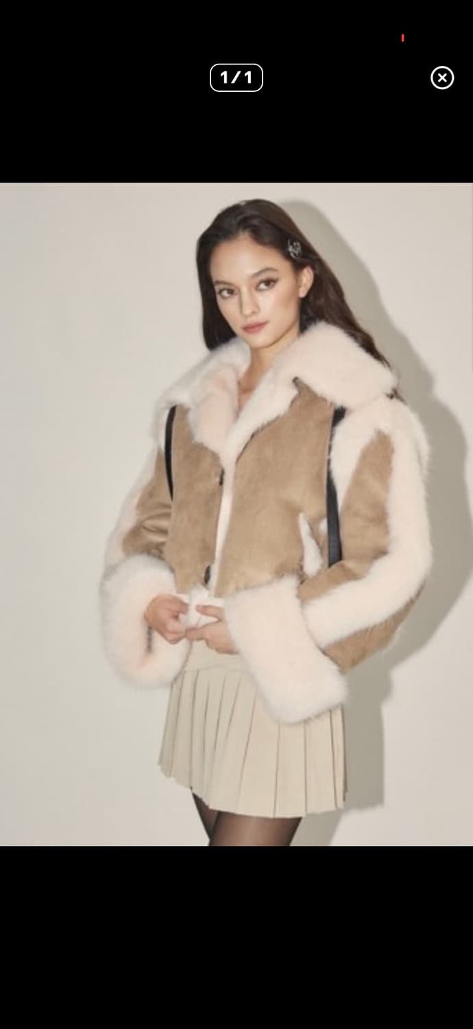 21fw쓰리타임즈 버니퍼 무스탕 상품이미지1