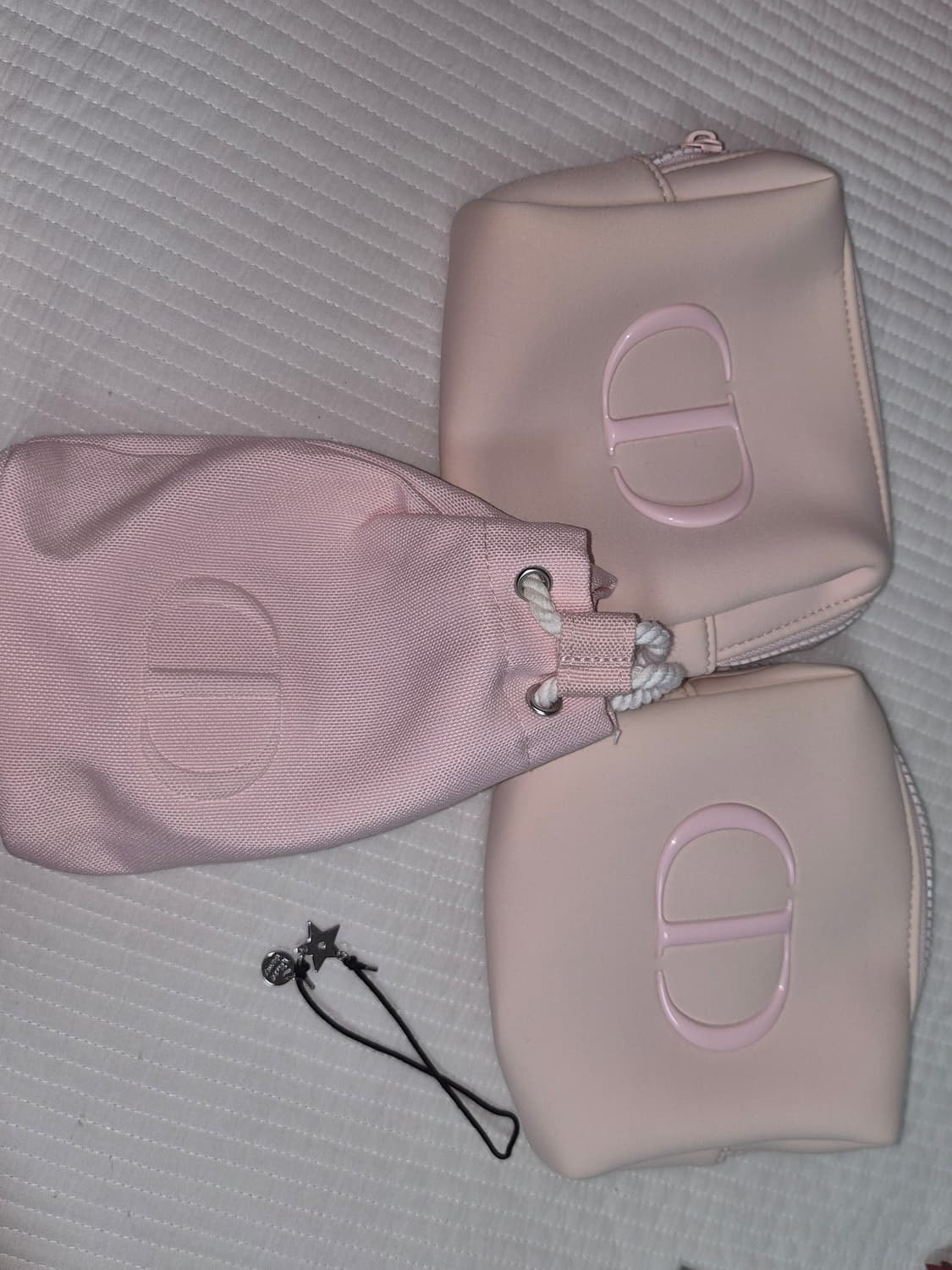 디올 뷰티 핑크 파우치 실버 챰 일괄 상품이미지1