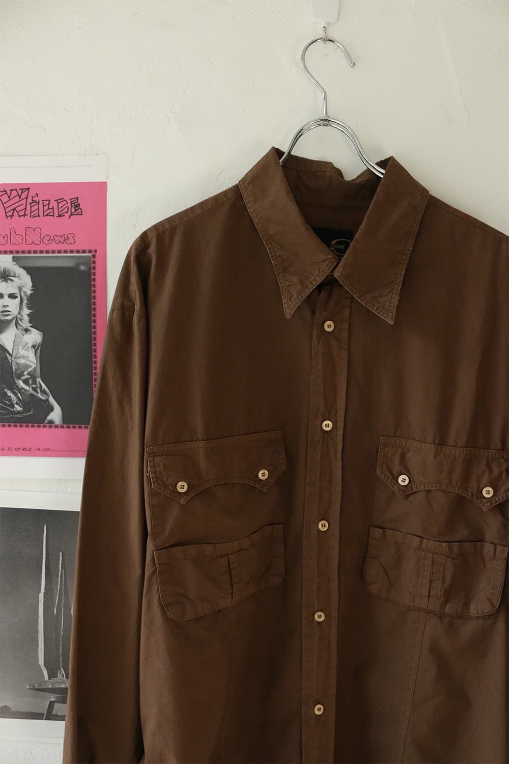 카발리 브라운 웨스턴 셔츠 상품이미지3