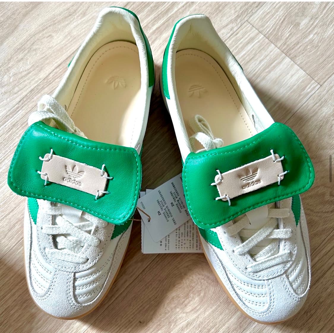(280)(새상품)아디다스 x 풋인더스트리 가젤 인도어 오프화이트 그린 상품이미지2