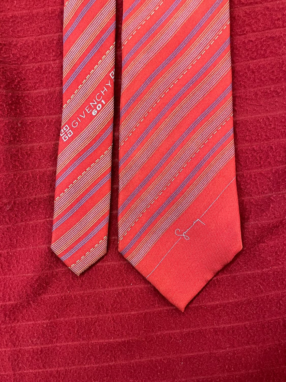 지방시 스트라이프 넥타이 레드 #csz3054 상품이미지4