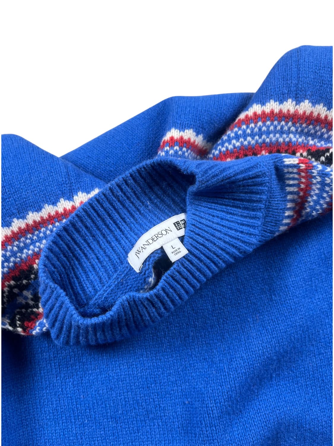 JWA X Uniqulo 노르딕 패턴 블루 컬러 울 니트 상품이미지3