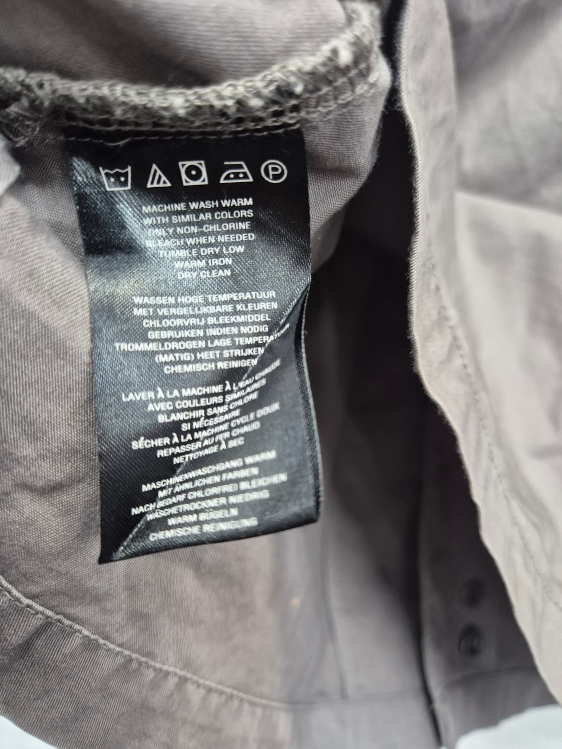 할리데이비슨 반팔 셔츠 회색 남방 / 95 (정품) 상품이미지5