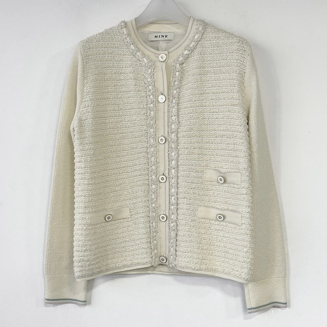 마인 브레이드 라인 트위드 가디건 상품이미지2