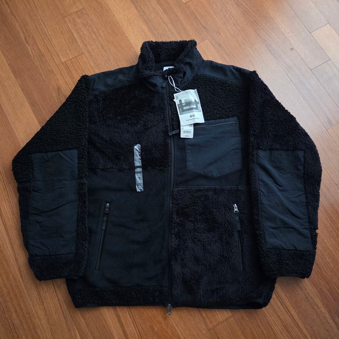 유니클로 x 엔지니어드 가먼츠 플리스 자켓 블랙 XL사이즈 상품이미지1