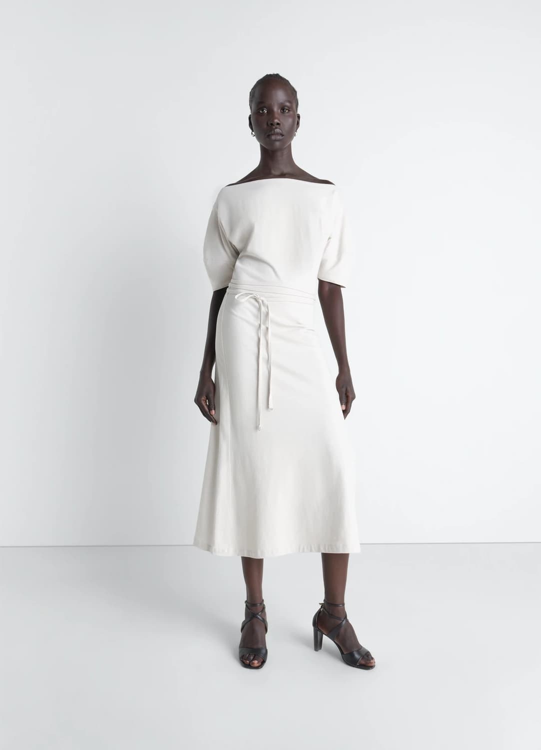 [XS,S]르메르 26ss 오프숄더 저지 드레스/펄 상품이미지1