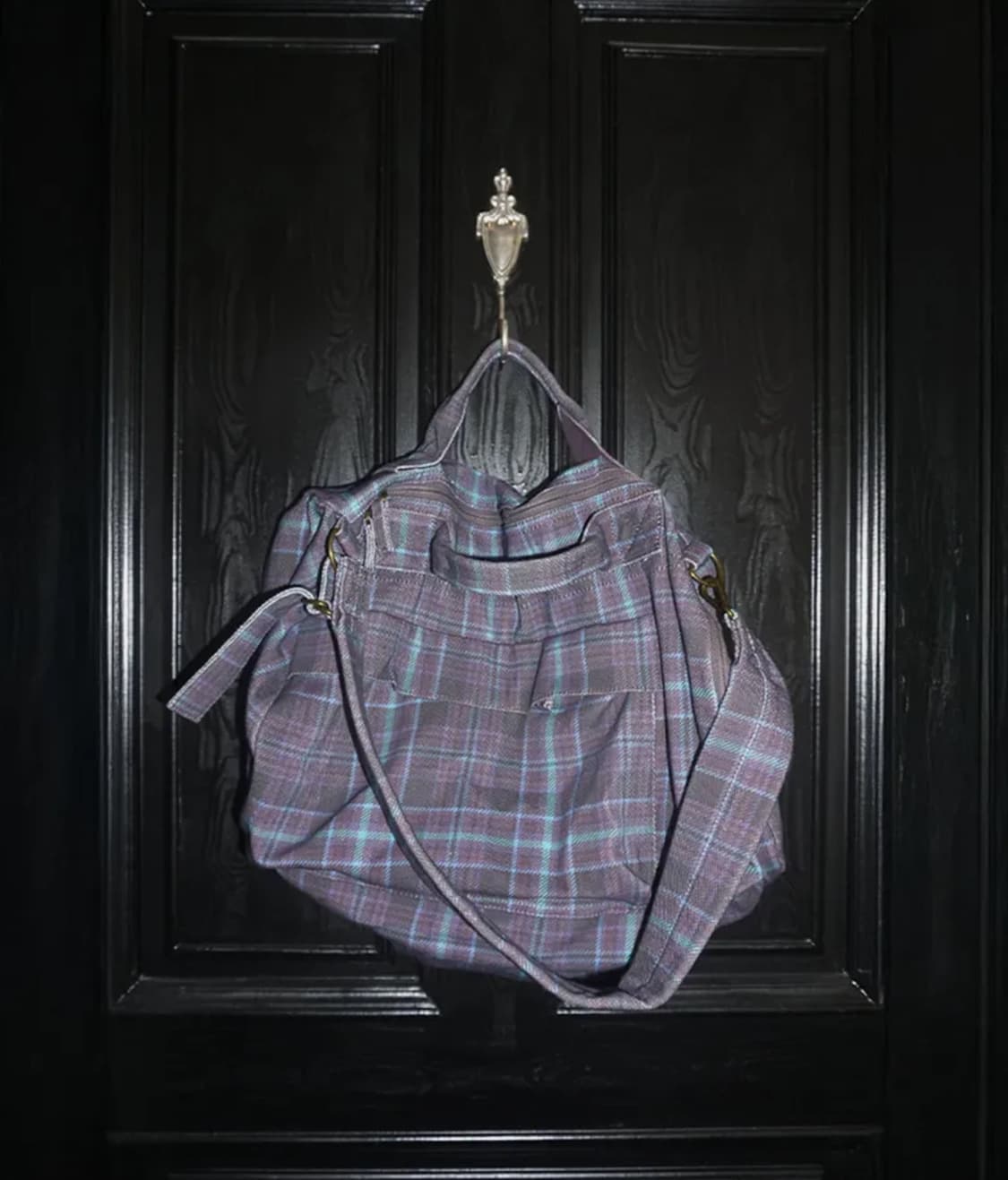 스컬프터 Three-Way Twill Bag Purple Check 상품이미지3