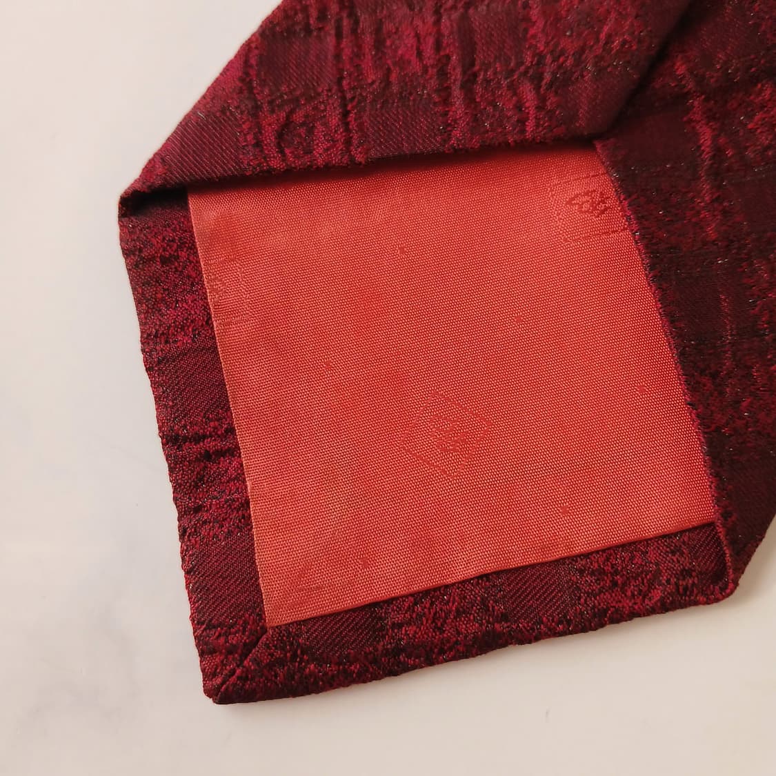 발망 실크 버건디 자카드 패턴 넥타이 9.8cm A+~A등급 A18967 상품이미지8